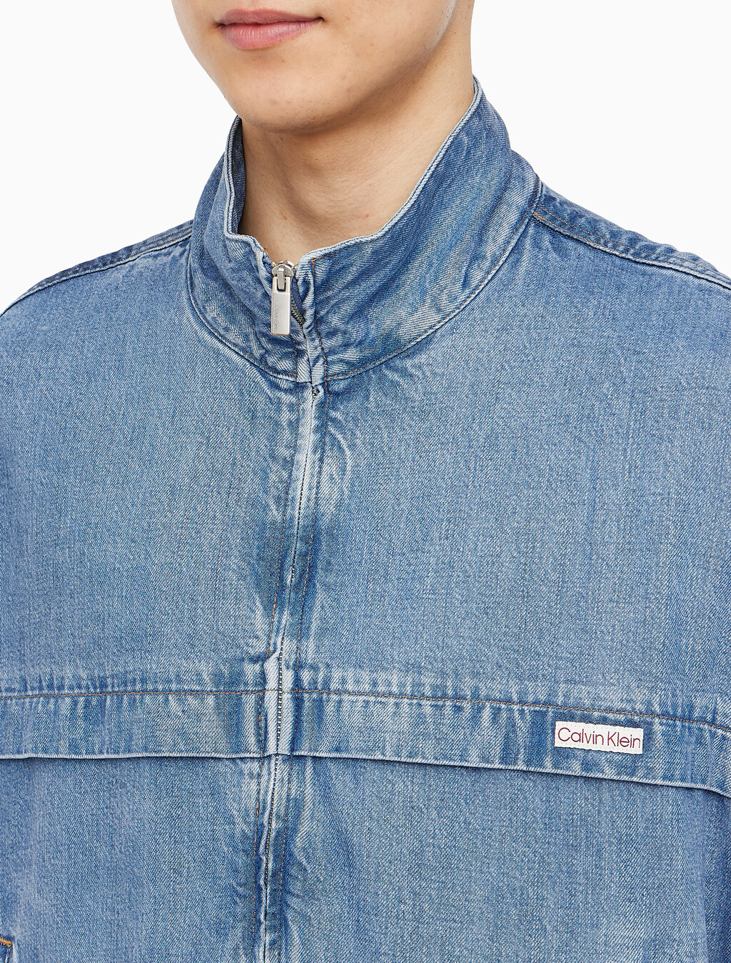 Buy 남성 레귤러핏 블루 데님 윈드 브레이커 자켓 in color BLUE RETROGRADE