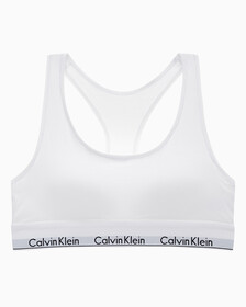 Buy 여성 모던 코튼 레이서백 브라렛 in color WHITE
