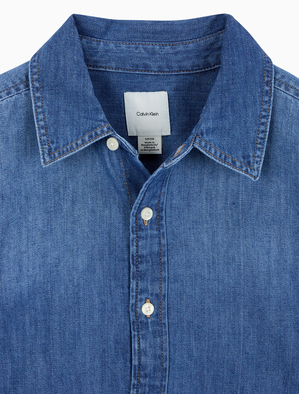 Buy 여성 크롭 인디고 L/S 셔츠 in color light blue