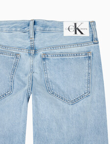 Buy 여성 로우라이즈 스트레이트핏 라이트블루 데님 in color CHALKY BLUE