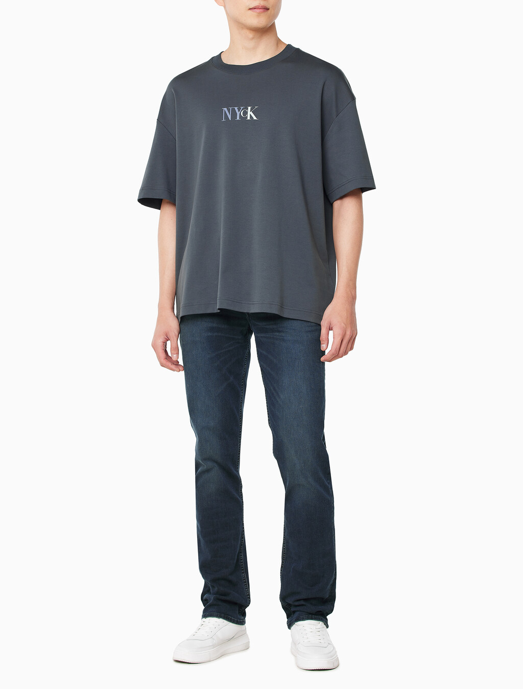 Buy 남성 NYCK 그래픽 반팔 티셔츠 in color NAVY