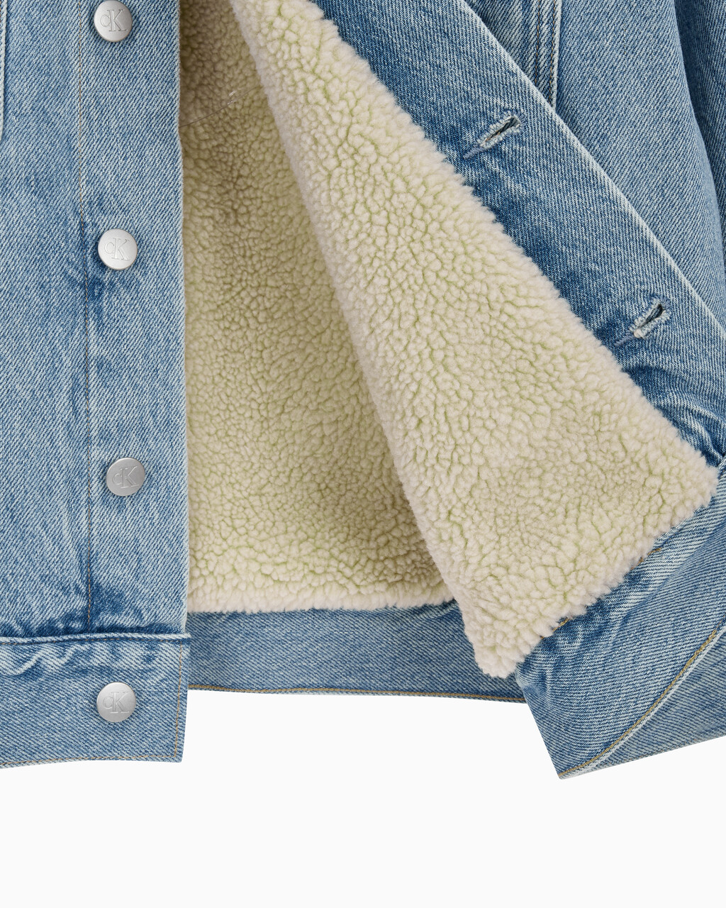 Buy 여성 쉐르파 데님 자켓 in color 028A CHALKY BLU