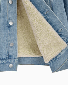 Buy 여성 쉐르파 데님 자켓 in color 028A CHALKY BLU