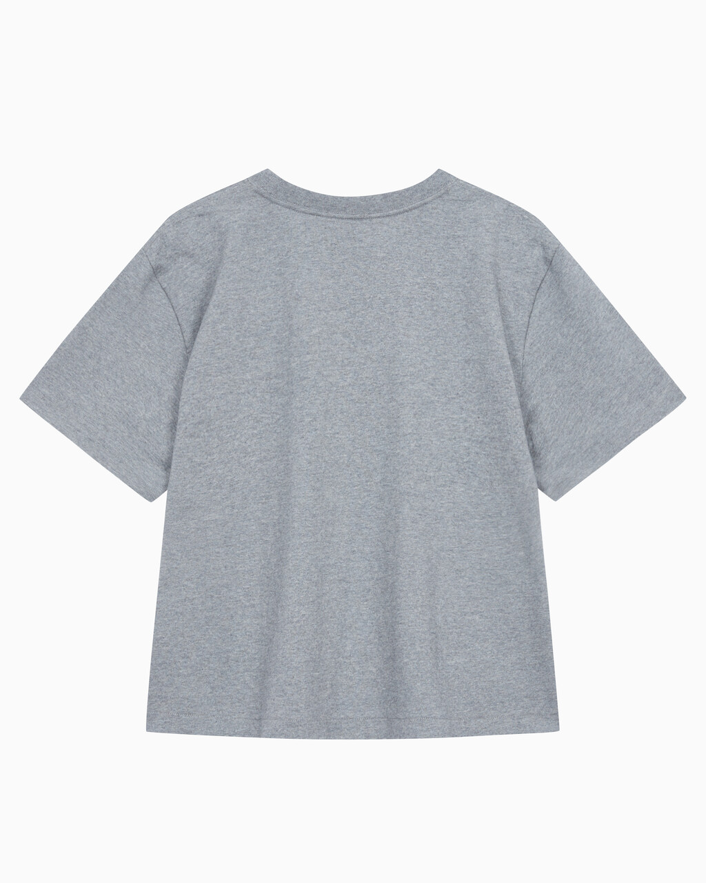 Buy 여성 릴렉스드 스탠다드로고 크루넥 반팔 티셔츠 in color MEDIUM GREY HEATHER
