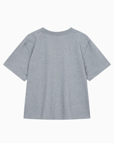 Buy 여성 릴렉스드 스탠다드로고 크루넥 반팔 티셔츠 in color MEDIUM GREY HEATHER