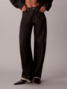 Buy 여성 홀스슈핏 린스 워시 데님 in color TENCEL RINSE BLUE