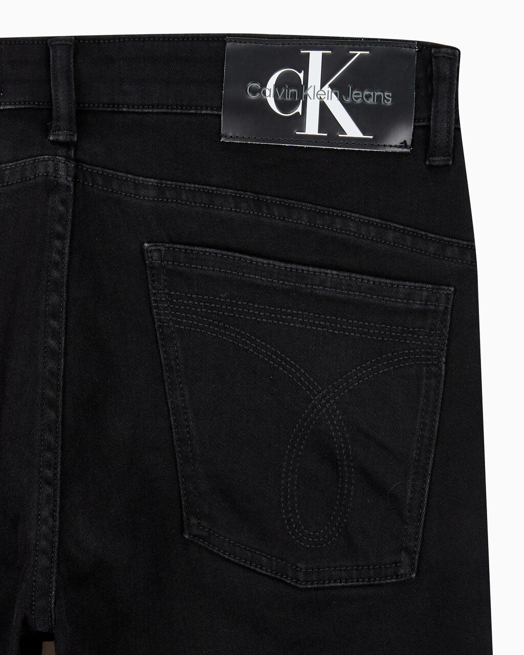 Buy 남성 바디핏 기모 블랙 데님 in color WASHED BLACK LOGO LACE
