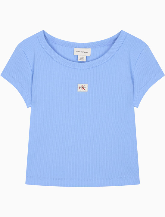 여성 우븐라벨 베이비립 티