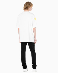 Buy 남성 바디핏 기모 블랙 데님 in color WASHED BLACK LOGO LACE