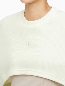 Buy 여성 투인원 벨벳 스웻셔츠 in color PASTEL GREEN