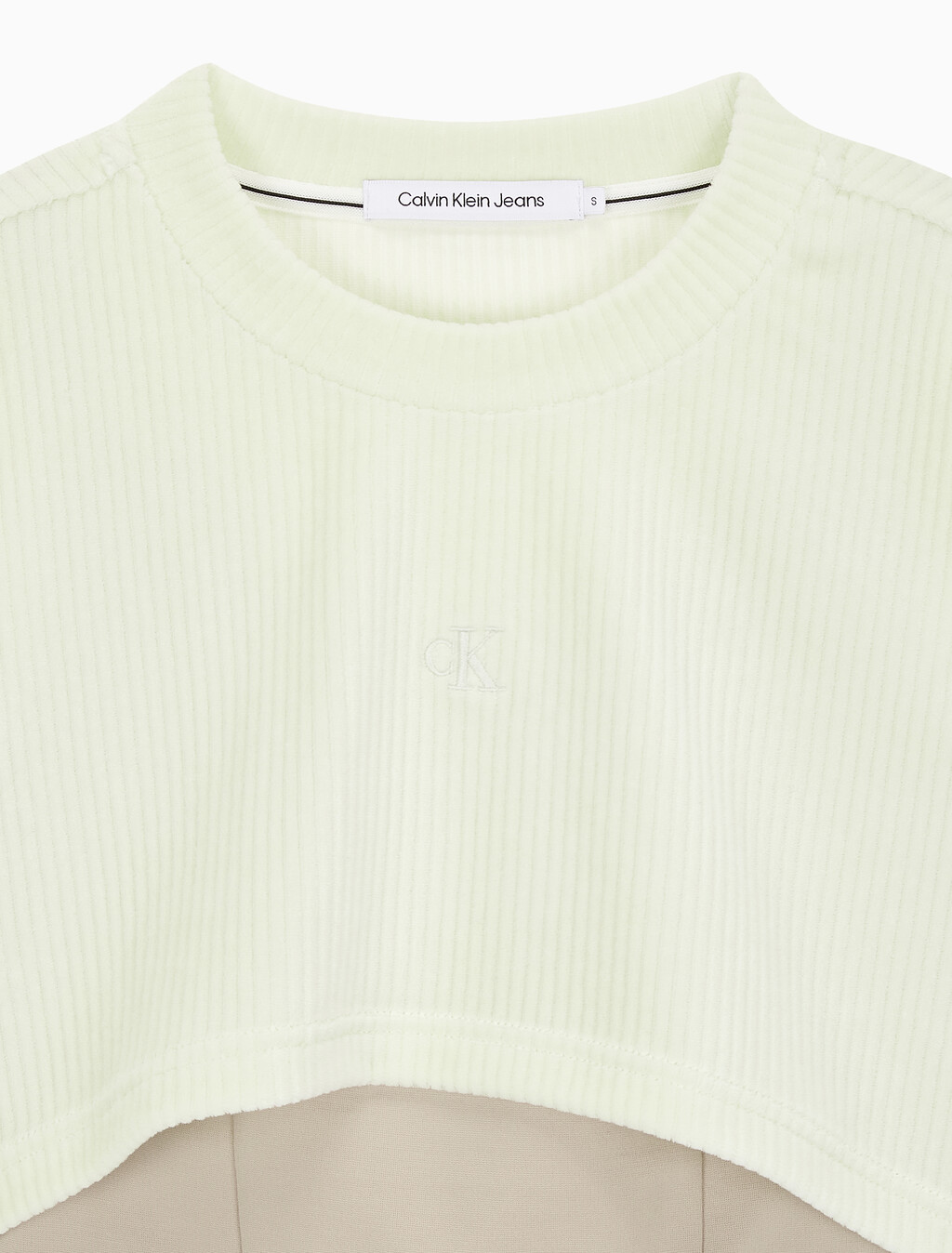 Buy 여성 투인원 벨벳 스웻셔츠 in color PASTEL GREEN