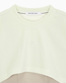 Buy 여성 투인원 벨벳 스웻셔츠 in color PASTEL GREEN