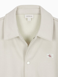 Buy 남성 릴렉스핏 기모 스웻 버튼 카라 자켓 in color LIGHT BEIGE