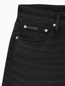 Buy 남성 90's 스트레이트핏 블랙 기모 데님 in color WASHED BLACK LOGO LACE