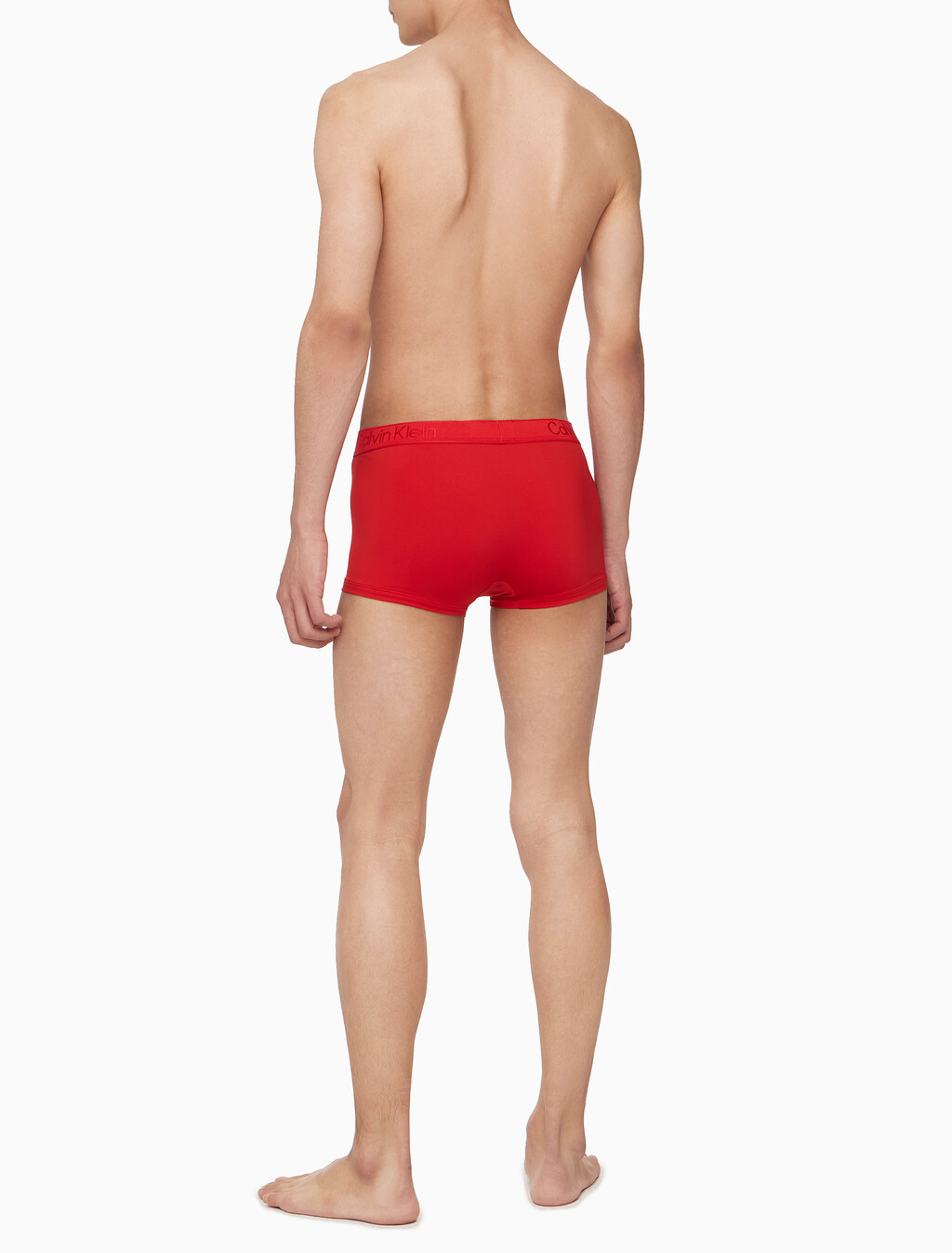 Buy 남성 CK 블랙 웰니스 로우라이즈 드로즈 in color RED