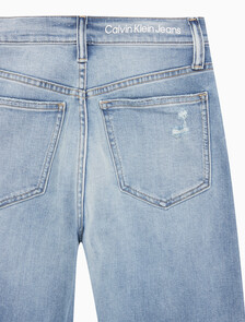 Buy 여성 하이라이즈 와이드핏 라이트블루 37.5 기능성 데님 in color CHALKY BLUE