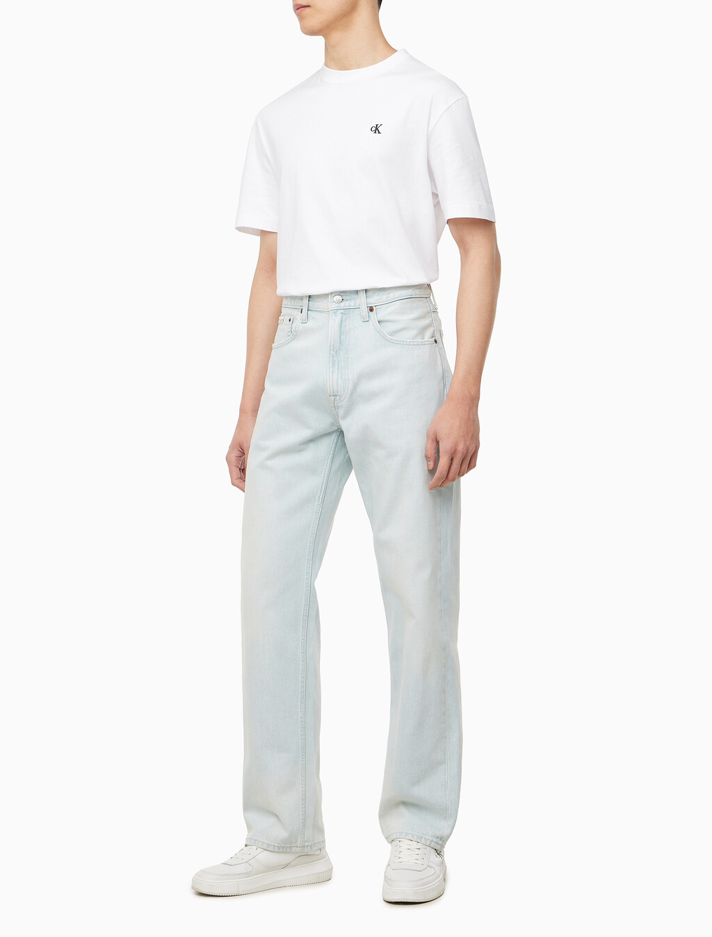 Buy 남성 90's 스트레이트핏 미드블루 데님 in color GOLDENROD