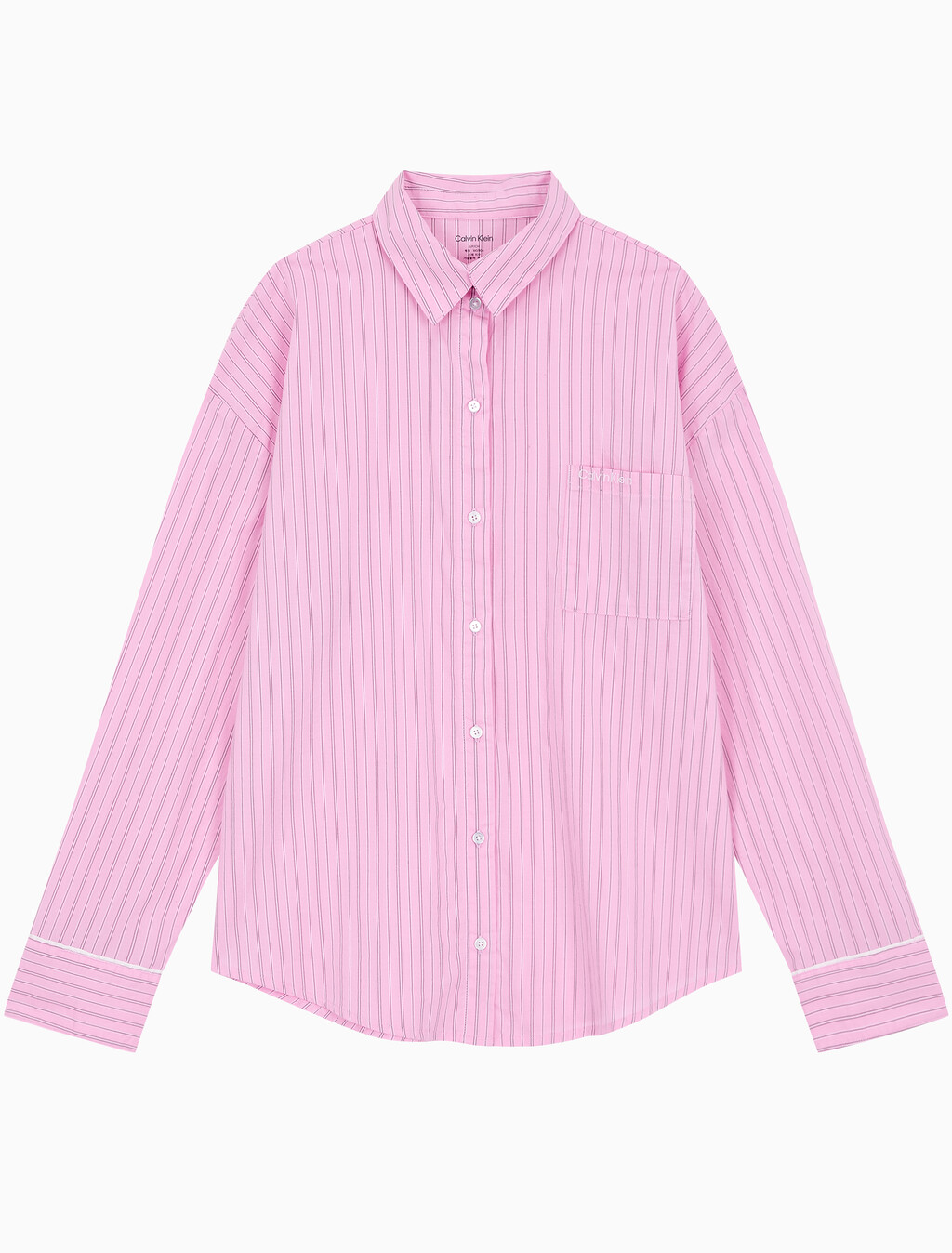 Buy 여성 코튼 포플린 롱슬리브 셔츠 in color Pink