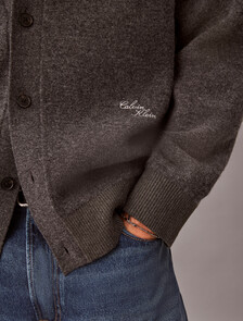 Buy 램스 울 블랜드 가디건 in color CHARCOAL HEATHER