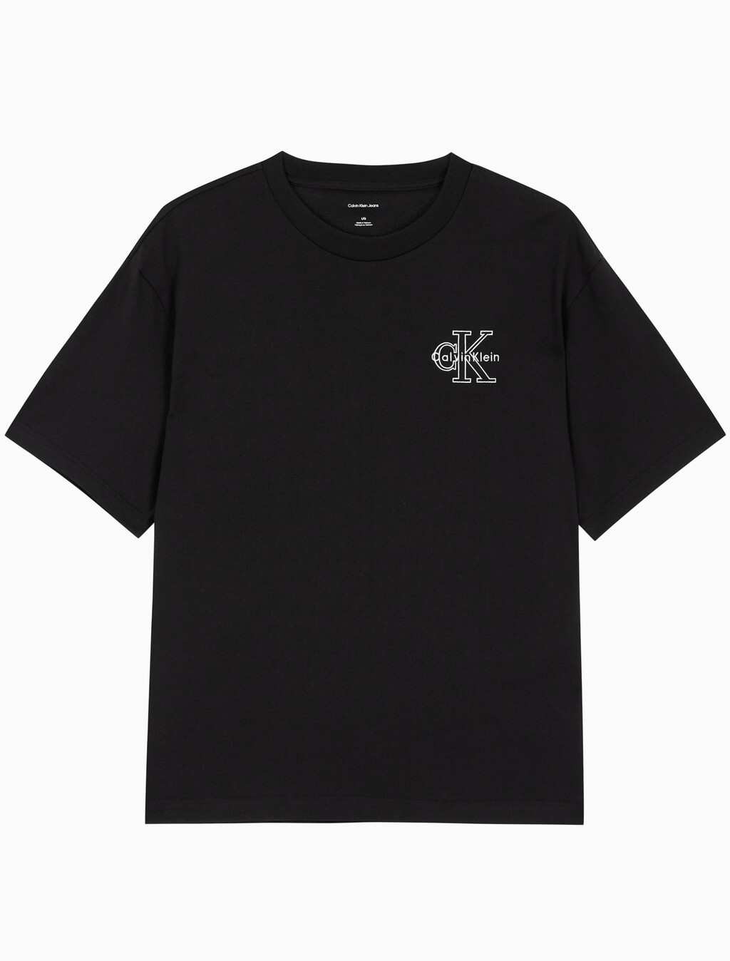 Buy 남성 릴렉스핏 모노그램 로고 반팔 티셔츠 in color BLACK
