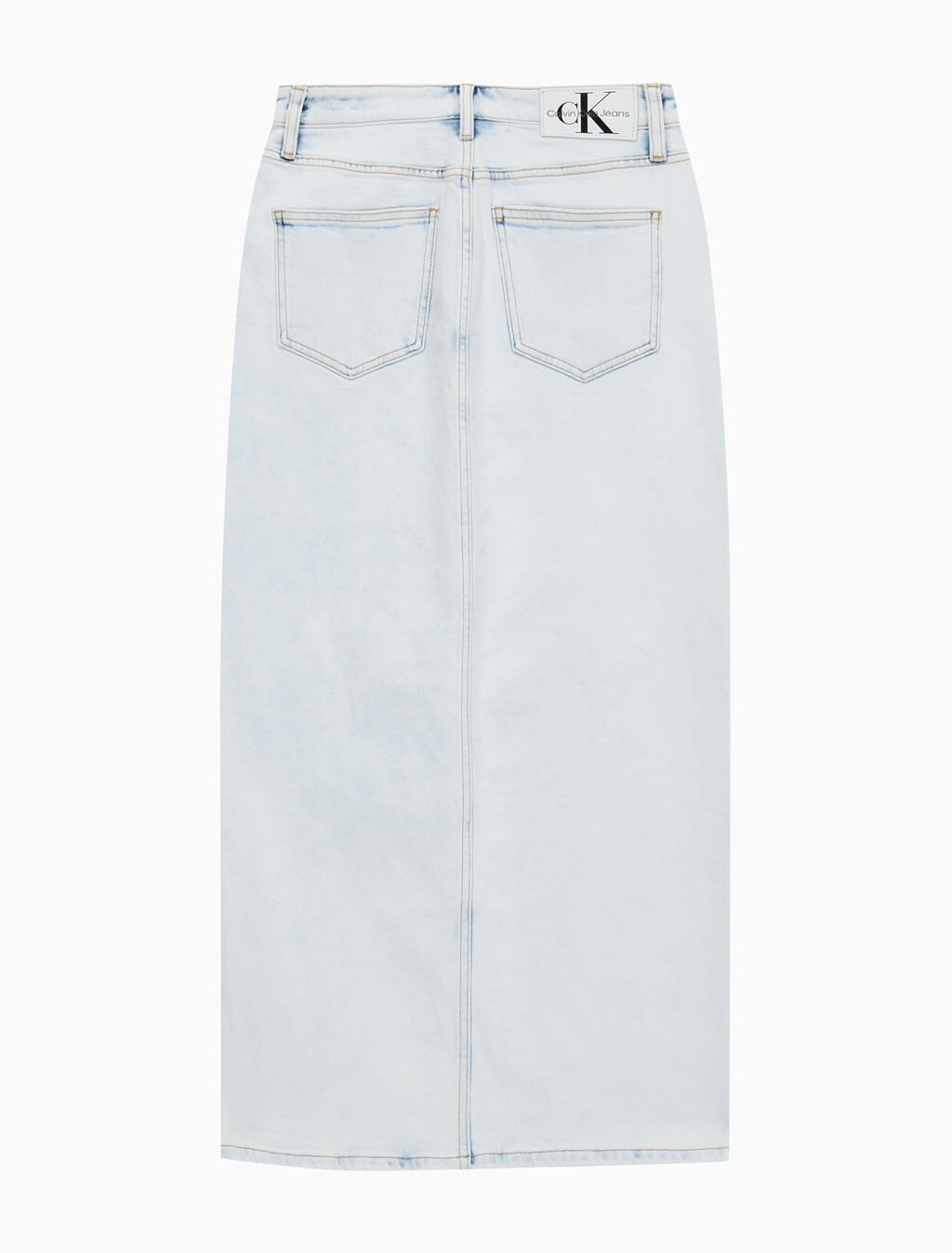 Buy 여성 프론트 스플릿 맥시 데님 스커트 in color CHALKY BLUE