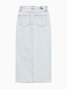 Buy 여성 프론트 스플릿 맥시 데님 스커트 in color CHALKY BLUE