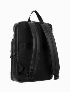 Buy 남성 라지 엠보스드 엠블럼 슬림 스퀘어 백팩 in color BLACK