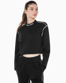 Buy 여성 크롭 스웻셔츠 in color BLACK