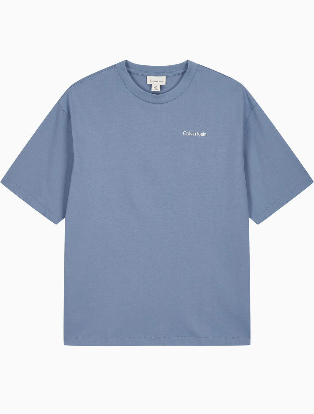 Buy 남성 릴렉스핏 플라워 아플리케 로고 반팔 티셔츠 in color COUNTRY BLUE