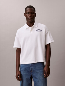 Buy 프리미엄 헤비 저지 박스 폴로 티 in color BRIGHT WHITE