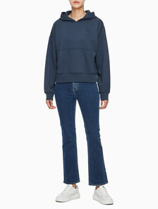 Buy 여성 아카이브 로고 플리스 후디 in color NAVY