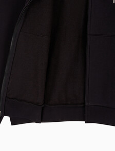 Buy 남성 아카이브 로고 플리스 후드 집업 in color BLACK BEAUTY