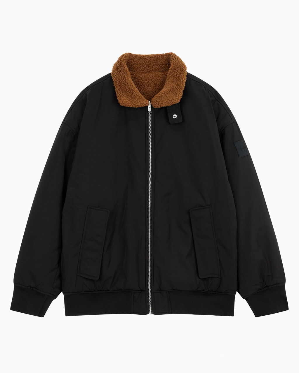 Buy 남성 리버서블 쉐르파 봄버 in color CK BLACK