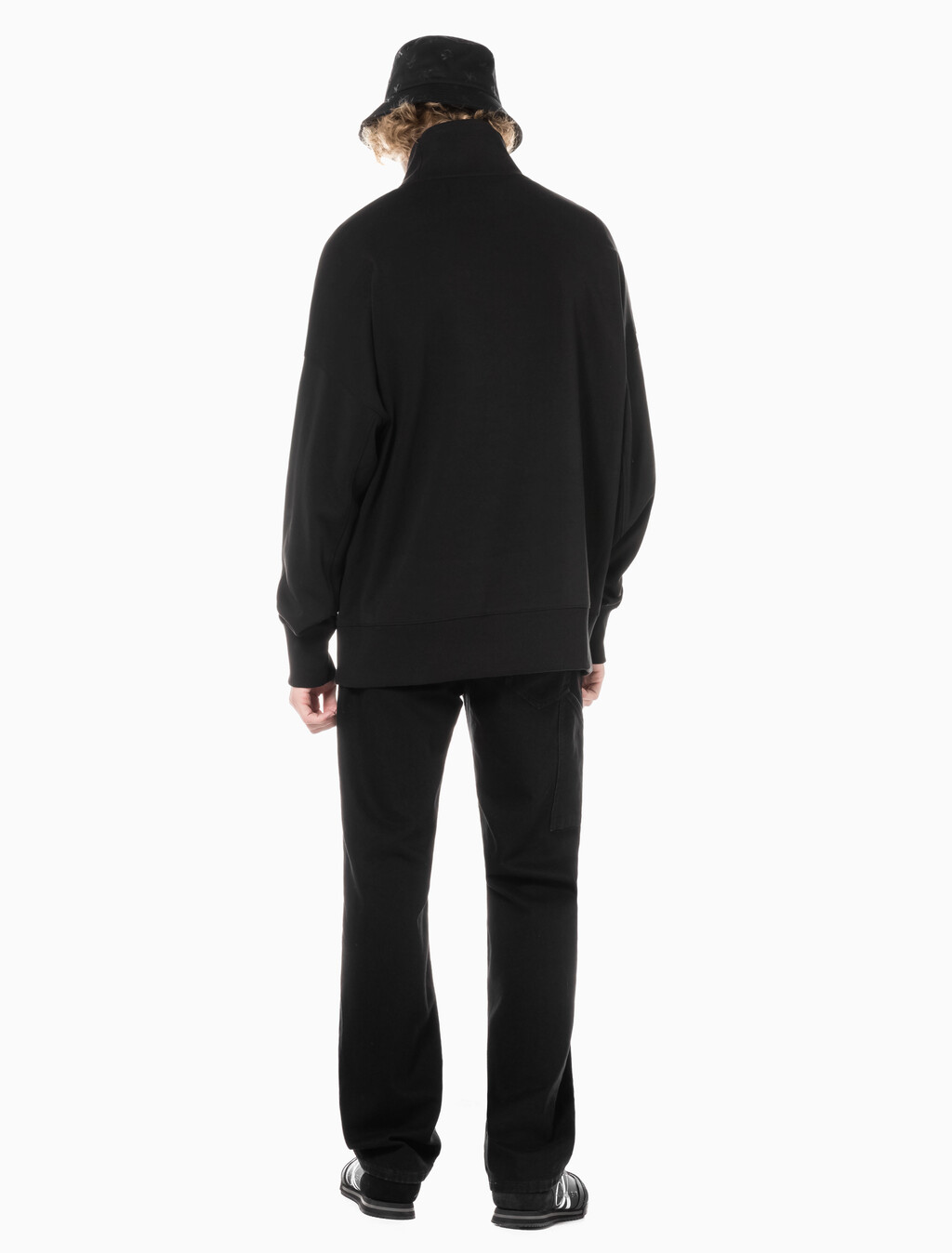 Buy 남성 90'S 스트레이트핏 워크웨어 블랙 데님 in color WASHED BLACK LOGO LACE