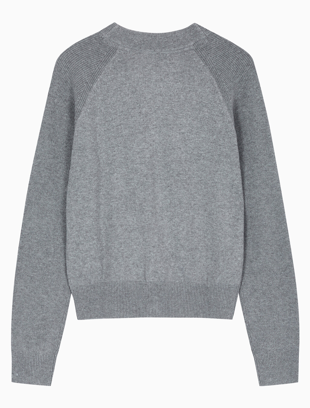 Buy 여성 브이넥 립 가디건 in color GREY