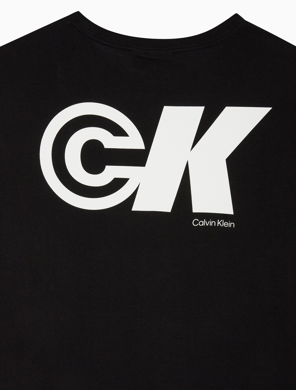 Buy 남성 이지핏 CK 스포츠 로고 그래픽 반팔 티셔츠 in color BLACK