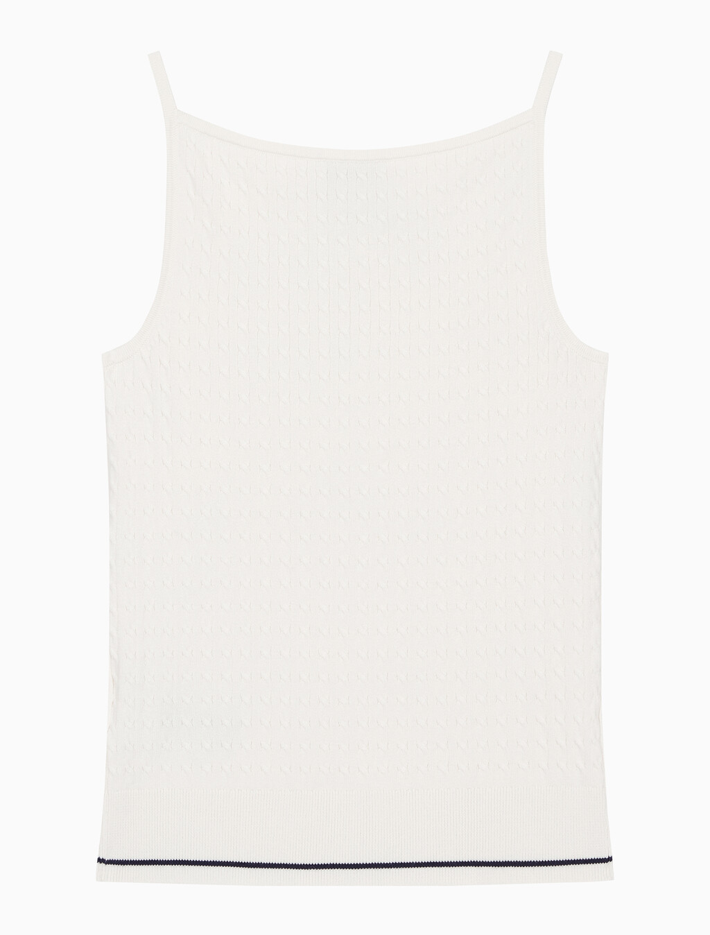 Buy 여성 슬림핏 우븐라벨 케이블 탱크 in color TOFU