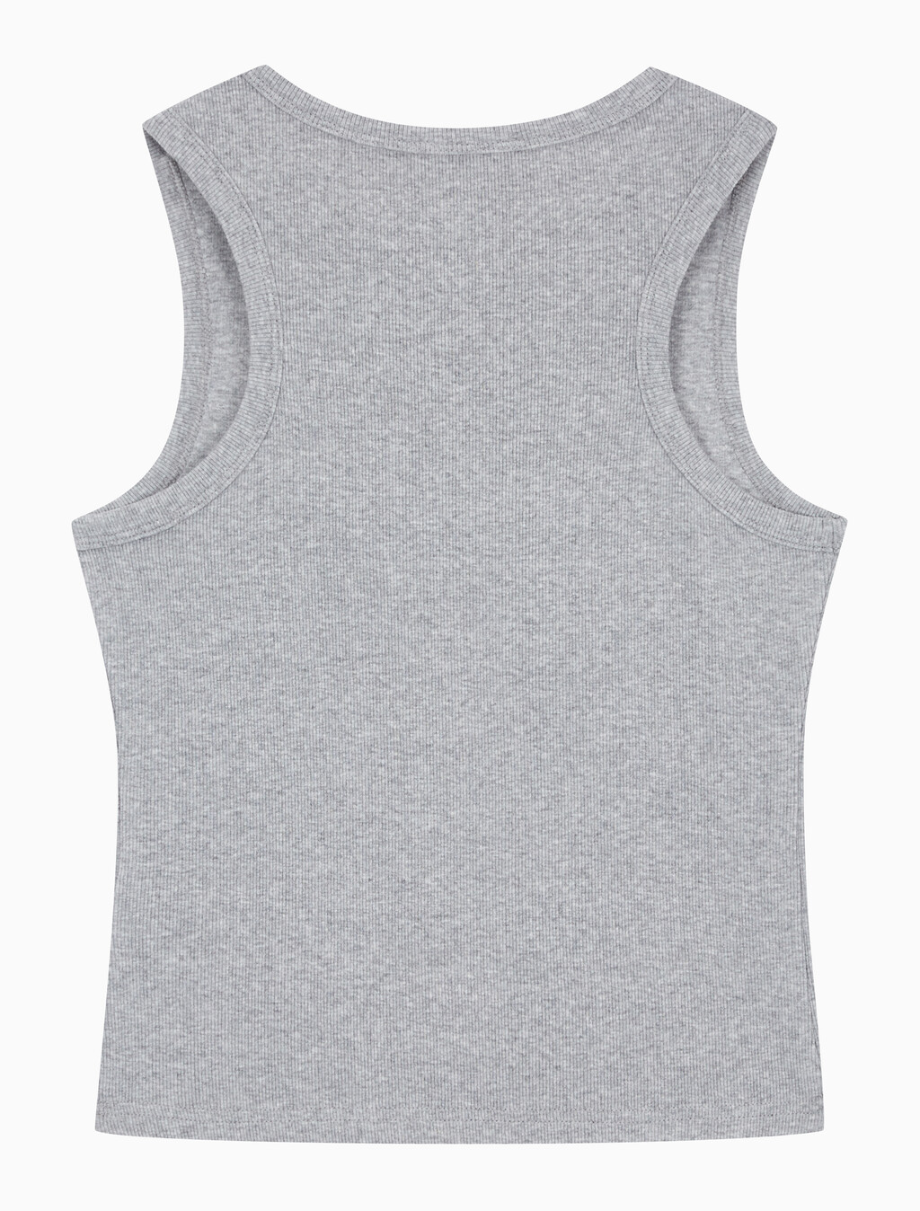 Buy 여성 우븐라벨 코튼 립 탱크 탑 in color HEROIC GREY HEATHER