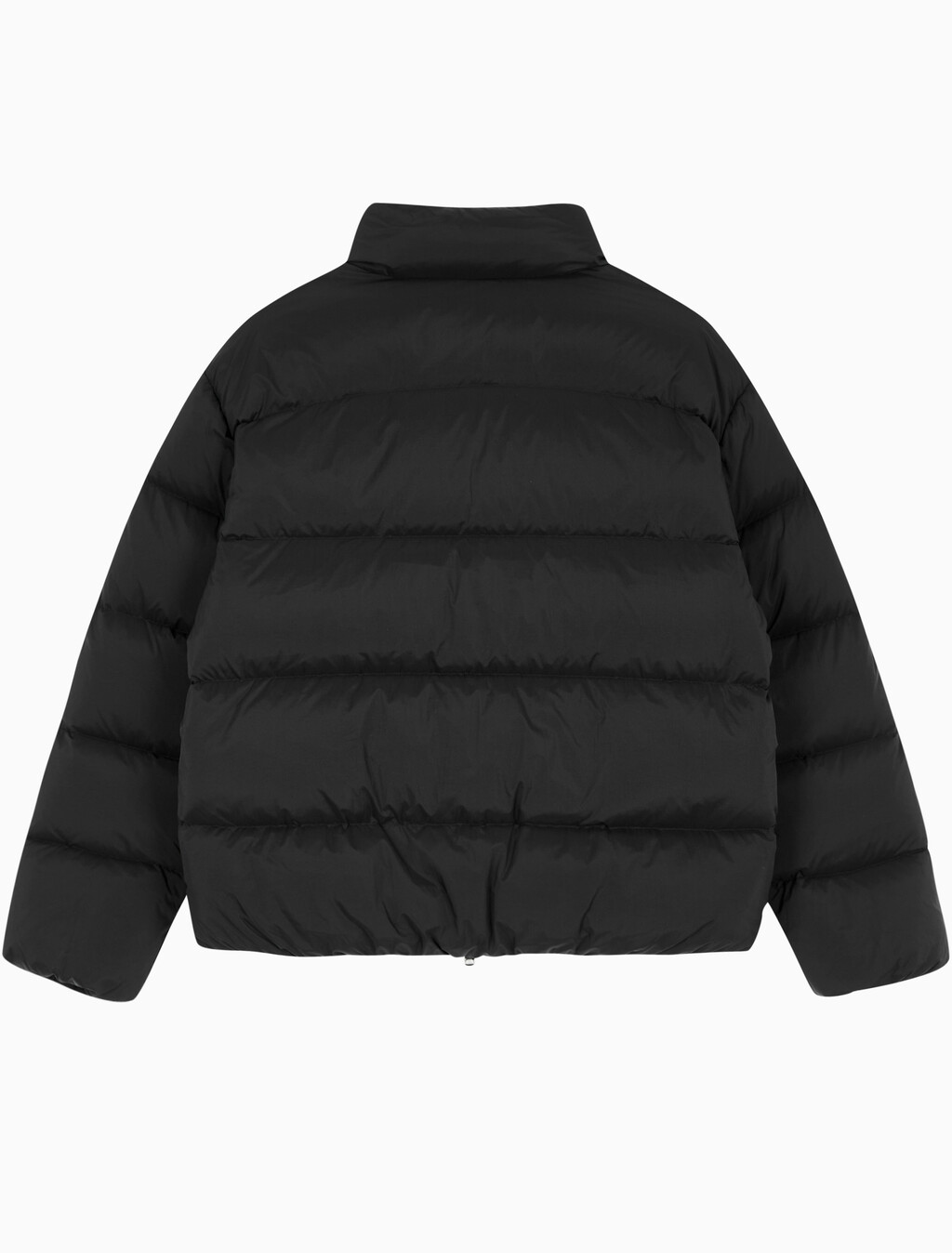 Buy 남성 커브드 퀼팅 나일론 다운 푸퍼 in color CK BLACK