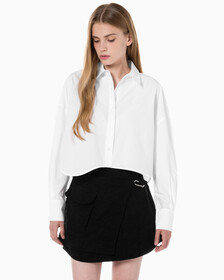Buy 여성 크롭 패션 셔츠 in color BRIGHT WHITE