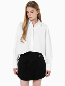 Buy 여성 크롭 패션 셔츠 in color BRIGHT WHITE