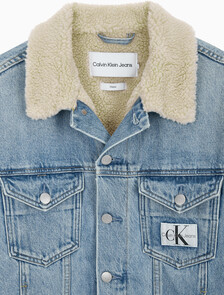 Buy 여성 쉐르파 데님 자켓 in color CHALKY BLUE