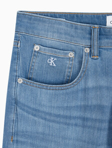 Buy 남성 모던 테이퍼 라이트블루 데님 in color CHALKY BLUE