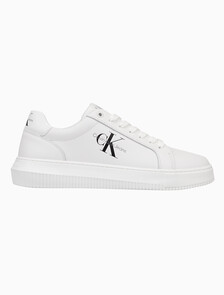 Buy 남성 말모 청키 컵솔 모노로고 스니커즈 in color WHITE/CORAL ORANGE