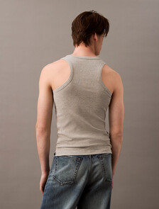 Buy 남성 코튼 스트레치 탱크탑 in color GREY HEATHER