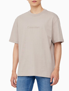 Buy 남성 릴렉스핏 헤비 코튼 크루넥 반팔 티셔츠  in color LIGHT GREY