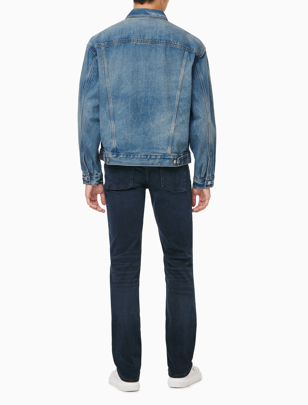 Buy 남성 90's 오로라 블루 데님 자켓 in color BLUE