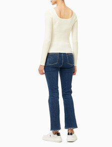 Buy 여성 립 스웨터 in color WHITE