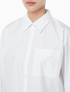 Buy 여성 포플린 릴렉스드 핏 셔츠 in color BRILLIANT WHITE