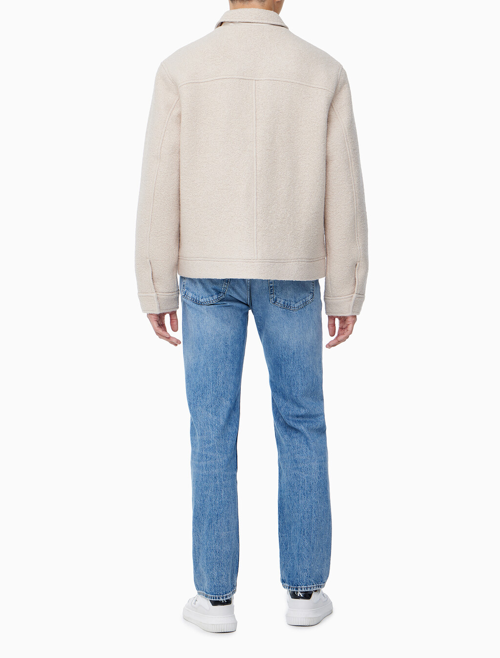 Buy 남성 릴렉스핏 텍스처 울 자켓 in color LIGHT BEIGE